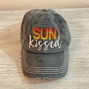 New Sun Kissed Hat Cap Kbethos Vintage Gray Stitched NWOT